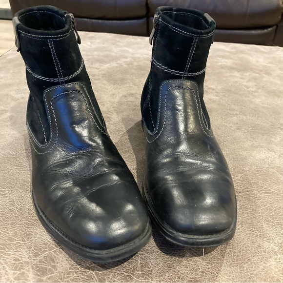 Steve Madden Dutch Black Leather Ankle Boot - Picture 6 of 8